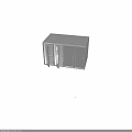 Sturdy Industrial Metal Equipment Storage Cabinet With Open Doors And Internal Shelves