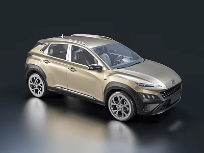 Gold SUV Car With Modern Exterior Sleek Body Lines And Alloy Wheels 3d model
