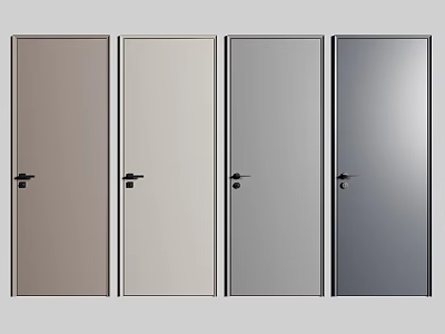 Modern Hinged Door Designs in Various Neutral Colors for Home Interiors 3d model