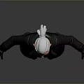 Sleek Game Movie Character With Black Coat And Light Colored Hair In Adventure Theme