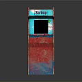 Vibrant Shinobi Arcade Cabinet With Red Blue Graffiti Design And Game Screen