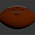 Red American Football With White Laces NFL Logo And Wilson Brand