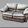 Multiple People Comfortable Beige Two Seater Sofa For Cozy Living Room Seating 3d model