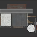 Industrial Equipment Setup Featuring Metal Cylindrical Tower Wooden Platform With Canopy And Connected Pipes