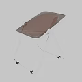 Modern Leisure Chair With Amber Transparent Seat And Sleek Chrome Metal Frame