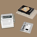 Modern Book Ornaments 3d model