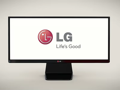 LG Computer Monitor With Clear Display Screen And Modern Sleek Design 3d model