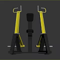 Home Fitness Equipment Strength Training Machine With Yellow Frames Black Seat And Stable Structure