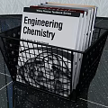 Engineering Chemistry Books From Khanna Publishers Series Stacked In Black Metal Basket