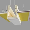 Modern Kitchen Appliances With Glass Partition And Metal Bracket Support