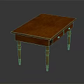 Classic Wooden Furniture Table With Polished Tabletop Two Drawers And Sturdy Legs