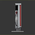 DEIT Fuel Dispenser Unit With Red Nozzles On Gray Concrete Base