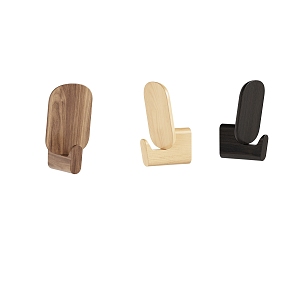 Solid Wood Coat Hook 3d model