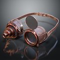 Retro Glasses Steampunk Glasses Punk Glasses 3d model