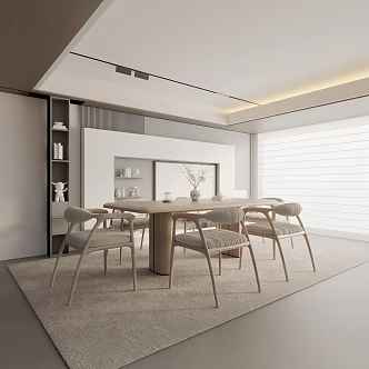 Modern dining table 3d model