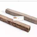 Natural Long Wooden and Stone Planks with Rough Surface for Construction 3d model