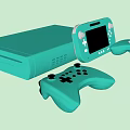 Modern game console 3d model