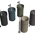 Modern Washbasins in Various Colors with Simple Faucet and Stand Design