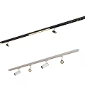 Track Mounted Downlights And Spotlights In Black And Silver Ceiling Lighting Fixture Design