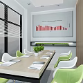 Cozy Lounge Area With White Bookshelves Numerous Books Green Plant Wall And Colorful Chairs