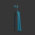 Elegant Turquoise Halter Top And Long Skirt With Square Decorative Pieces Fashion Outfit