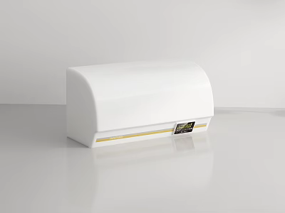 Stylish White Daily Electrical Appliance With Golden Line Design For Home Desktop Organization 3d model
