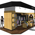 Guexell Clothing Store Interior With Fashion Displays Mannequins And Shelves