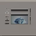 High Quality Projection And Monitoring System With Projector Screen And Security Cameras