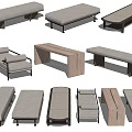 Modern Bench 3d model