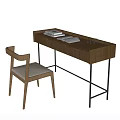 Miloti Minotti desk and chair combination 3d model