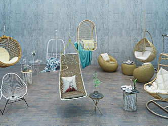 Modern Hanging Chair Hanging Chair Combination 3d model