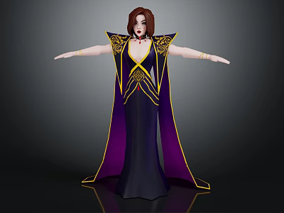 Modern game character sorceress sorceress sorceress sorceress 3d model