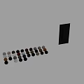 Modern Black Swing Door With Glass Panel And Secure Lock Design