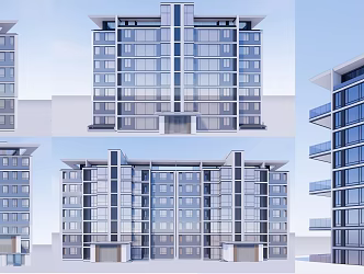 Modern Residential Building Exquisite House Small High-rise Building 3d model