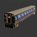 Modern Passenger Train With White Body Red Stripe Multiple Windows Black Door And Reflective Surface