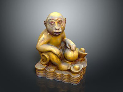 Monkey Cartoon Monkey Anime Monkey Stylized Monkey Fantasy Style Monkey Toy 3d model