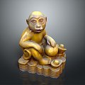 Monkey Monkey Cartoon Monkey Anime Monkey Stylized Monkey Fantasy Style Monkey Toy 3d model