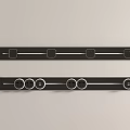 Sleek Black Power Strips With Multiple Sockets And On Off Switches 3d model