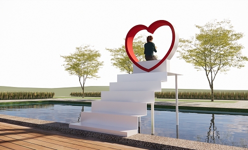 Love Meichen device net red viewing platform 3d model