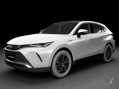 White Toyota Harrier SUV Modern Exterior Design With Sleek Front Grille And Alloy Wheels 3d model