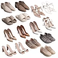 Fashionable Shoes Collection With Various Styles Heels Sneakers Sandals And Slides