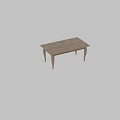 Solid Wood Dining Table With Classic Design And Elegant Carved Legs 3d model