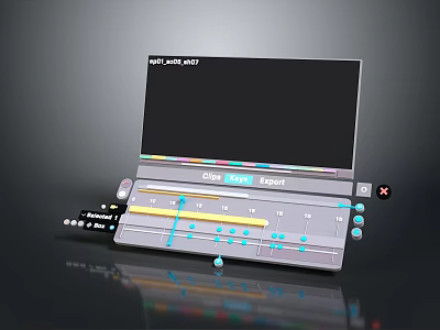 Digital Mixer Control Panel With Knobs Buttons And Interface For Daily Use 3d model