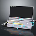 portable synthesizer synthesizer mixer reverberator tuner mixer mixing equipment 3d model