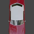 Classic Red Vintage Car With White Top And Retro Front Grille Design