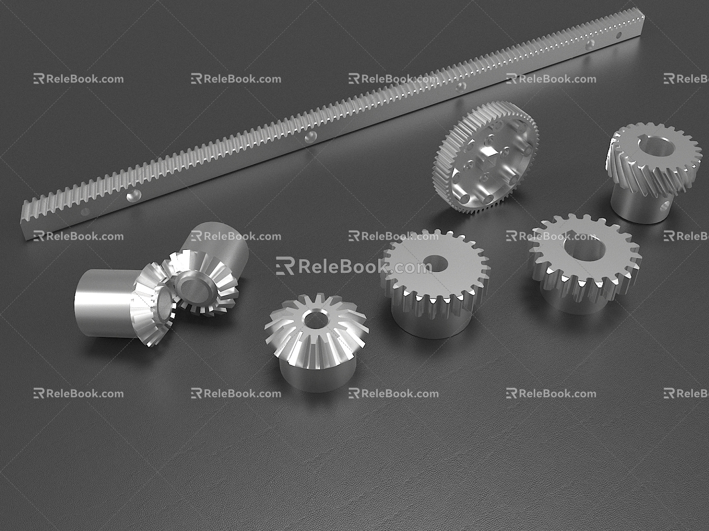 Gear Spur Gear Rack Helical Gear Bevel Gear Various Gears 3d model