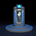 Science and technology sense device portal space capsule science fiction capsule 3d model