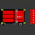 Tool Box Iron Box Multi-layer Tool Box Iron Box Iron Trunk Box Luggage Leather Box 3d model