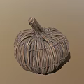 Handcrafted Woven Pumpkin Ornament Made with Natural Twigs and Traditional Weaving Pattern