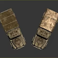 Two Vintage Military Truck Models with Camouflage Paint Roof Racks Yellow Headlights and Retro Design